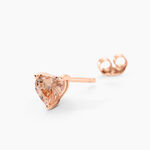 Boucles D'oreilles Puces Kelvyn Argent Rose Oxyde De Zirconium - Puces Femme | Marc Orian