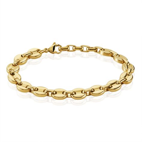 Bracelet Maille Acier Doré Cadia - Bracelets mailles Homme | Marc Orian