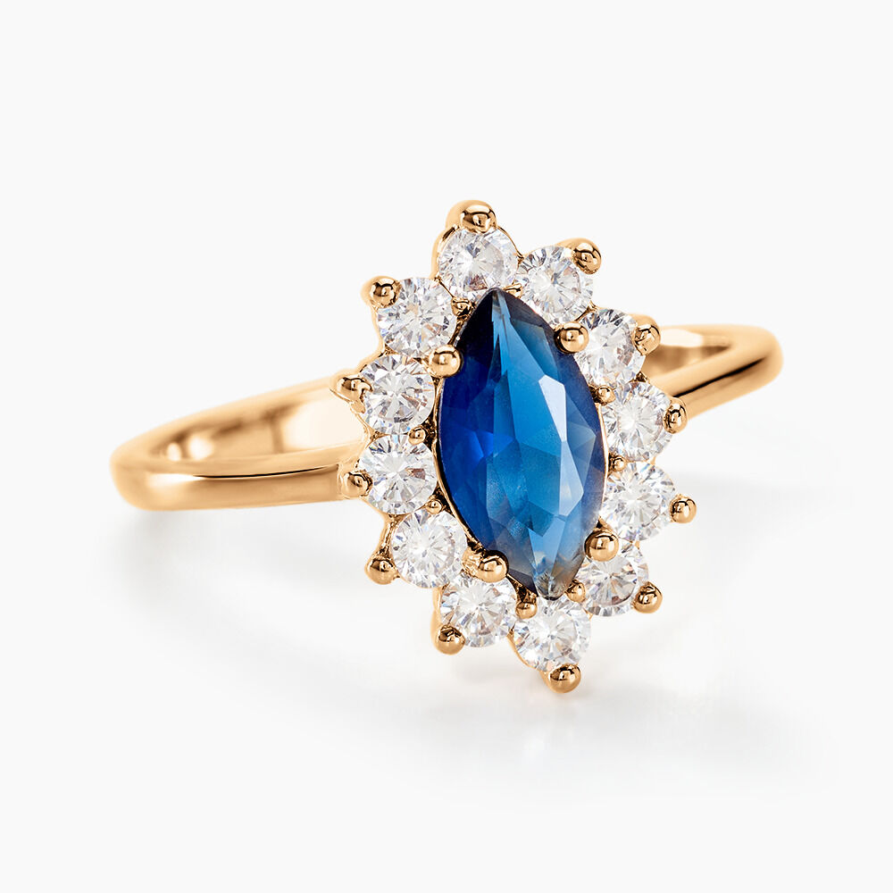 Bague Lisea Plaqué Or Jaune Verre Et Oxyde De Zirconium - Bagues de promesse Femme | Marc Orian