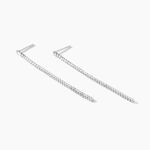 Boucles D'oreilles Pendantes Lou-anne Argent Blanc Oxyde De Zirconium - Pendantes Femme | Marc Orian