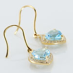 Boucles D'oreilles Pendantes Rosaline Or Jaune Topaze Et Oxyde - Pendantes Femme | Marc Orian