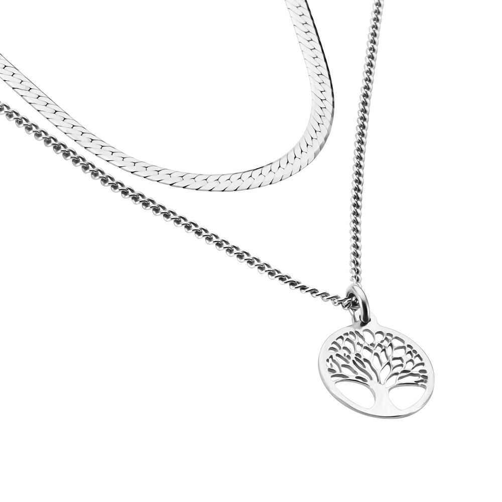 Collier Nia Argent Blanc - Colliers multirangs Femme | Marc Orian