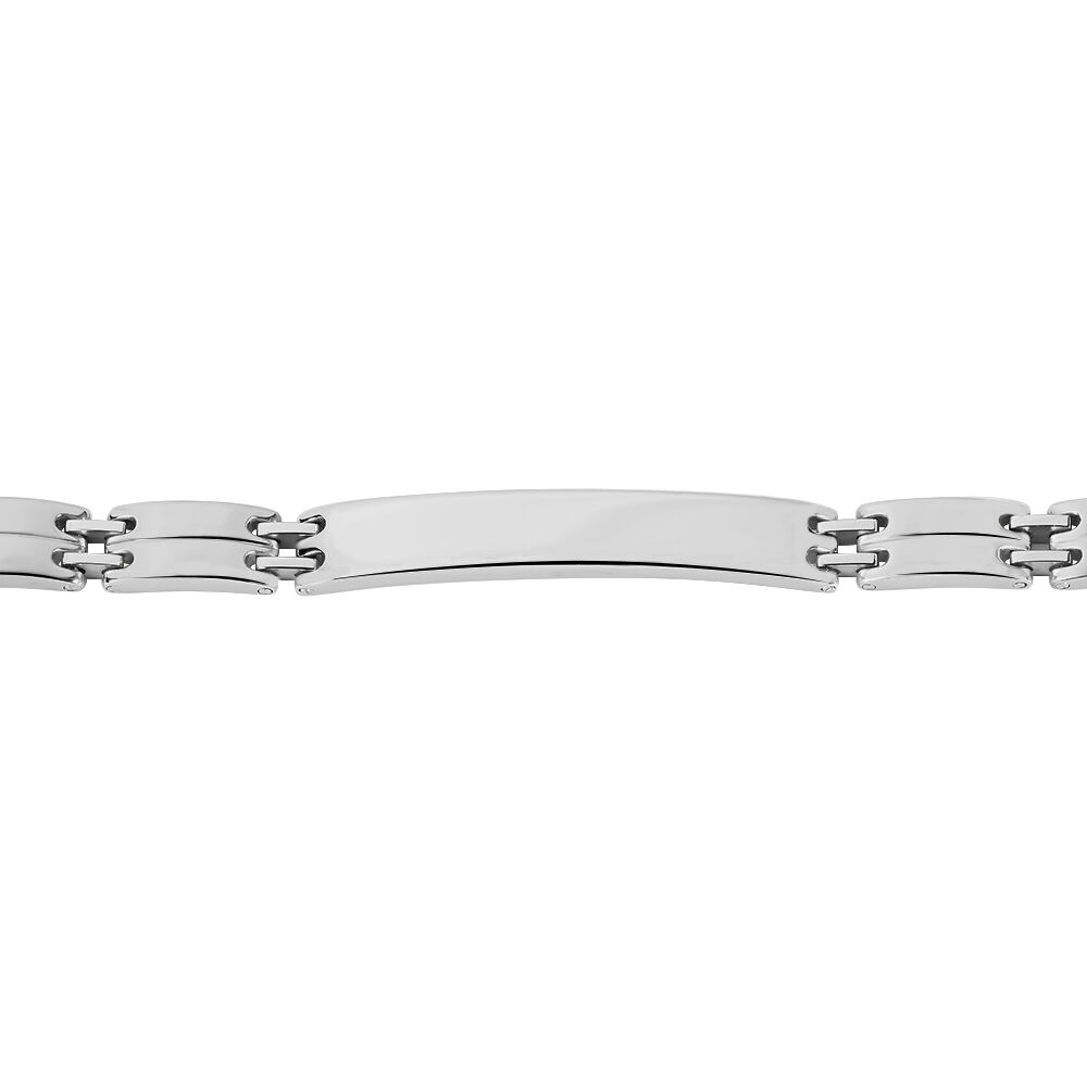 Bracelet Identité Isidore Acier Blanc - Gourmettes Homme | Marc Orian