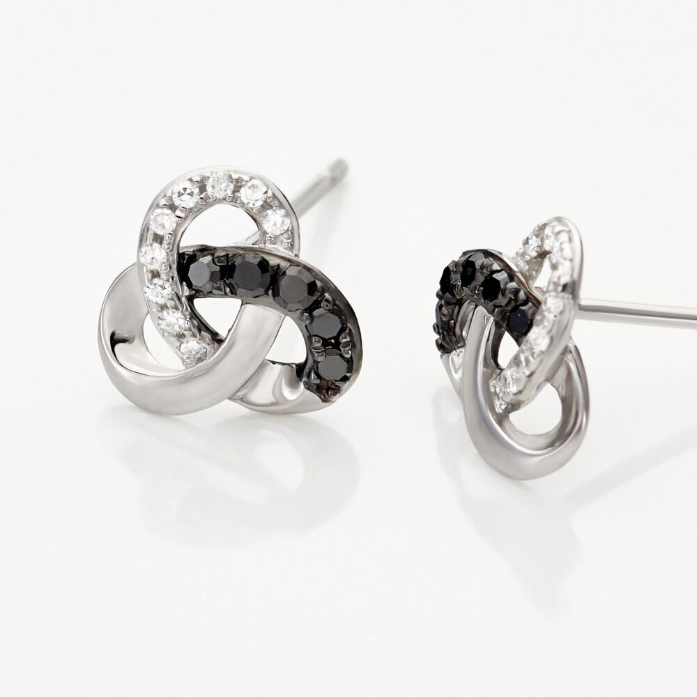 Boucles D'oreilles Puces Constellation Or Blanc Diamant - Puces Femme | Marc Orian