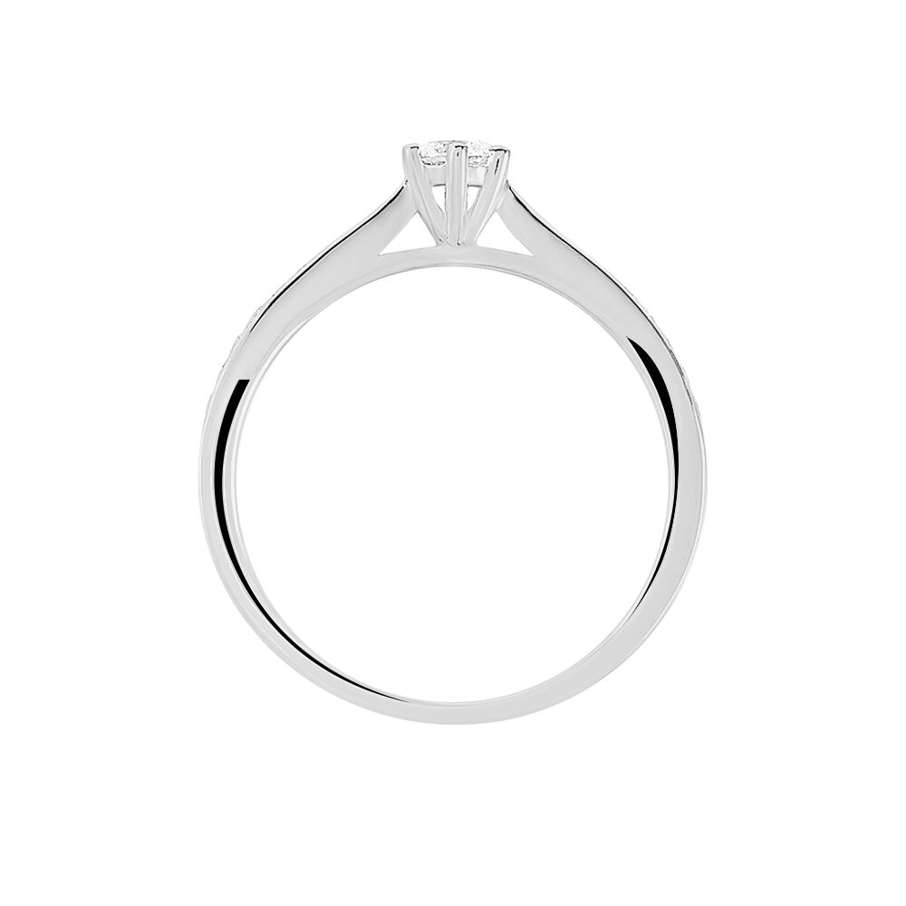 Bague Solitaire Symphonie Or Blanc Diamant - Parures de mariage Femme | Marc Orian