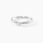 Bague Solitaire Symphonie Or Blanc Diamant - Parures de mariage Femme | Marc Orian