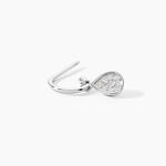 Cr&eacute;ole Unitaire Argent Blanc Donelle Oxydes De Zirconium - Piercings d'oreilles Femme | Marc Orian