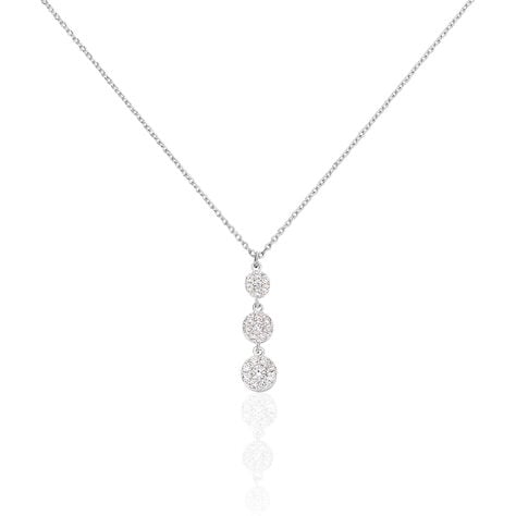 Collier Sandra Argent Blanc Oxyde De Zirconium - Colliers avec pierres Femme | Marc Orian