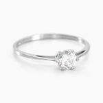 Bague Solitaire Lydia Argent Blanc Oxyde De Zirconium - Bijoux fantaisie Femme | Marc Orian