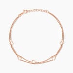 Cha&icirc;ne De Cheville Daria Argent Rose - Chaines de cheville Femme | Marc Orian