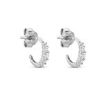 Cr&eacute;oles Anemone Argent Blanc Oxyde De Zirconium - Cr&eacute;oles Femme | Marc Orian