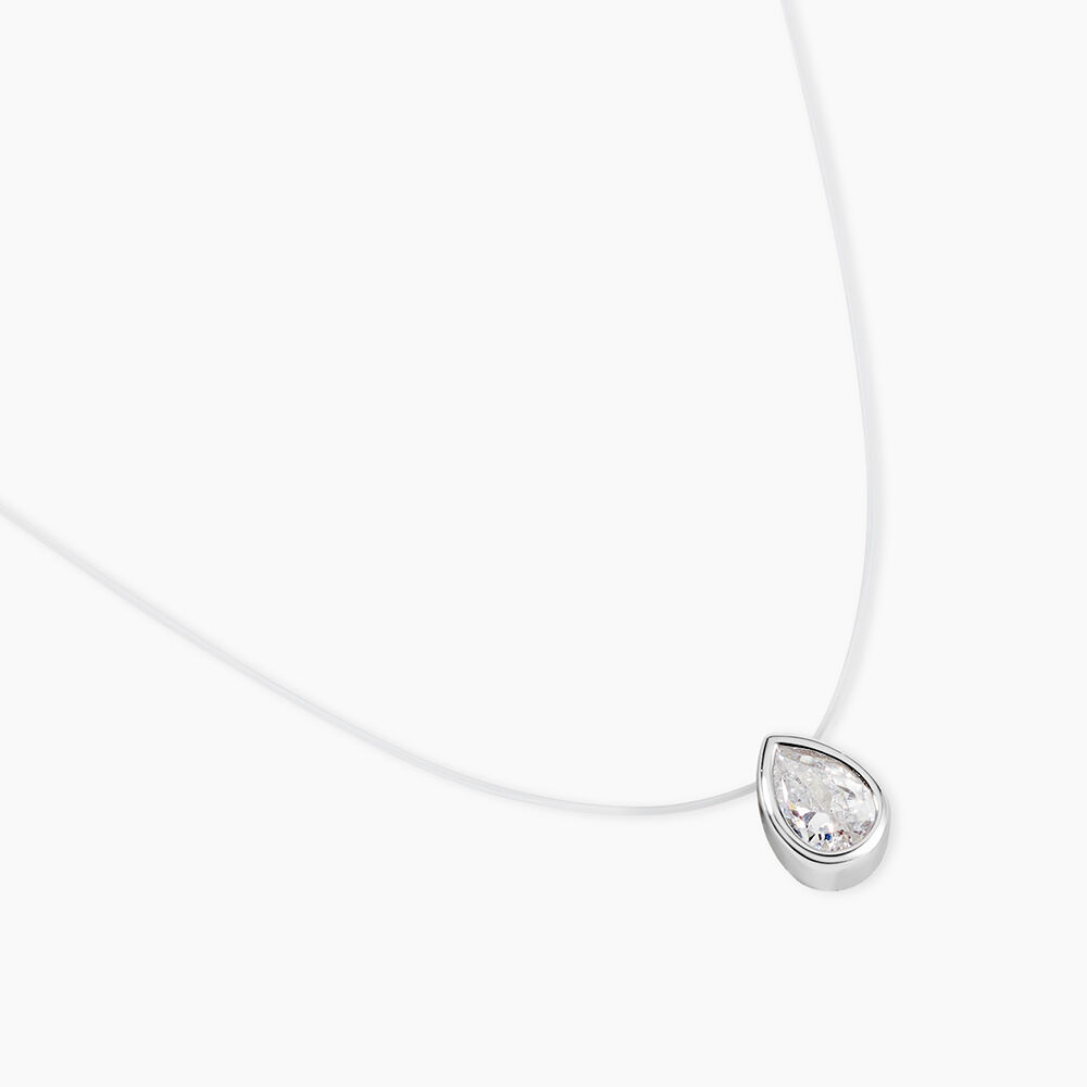 Collier Nylon Argent Blanc Oxyde - Colliers avec pierres Femme | Marc Orian