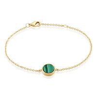 Bracelet Plaqué Or Neassa Malachite