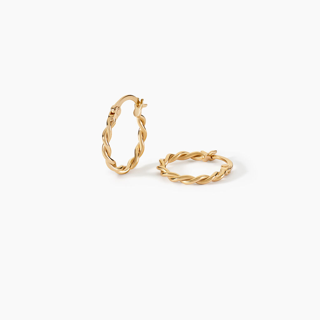 Créoles Intertwined Plaqué Or Jaune - Créoles Femme | Marc Orian