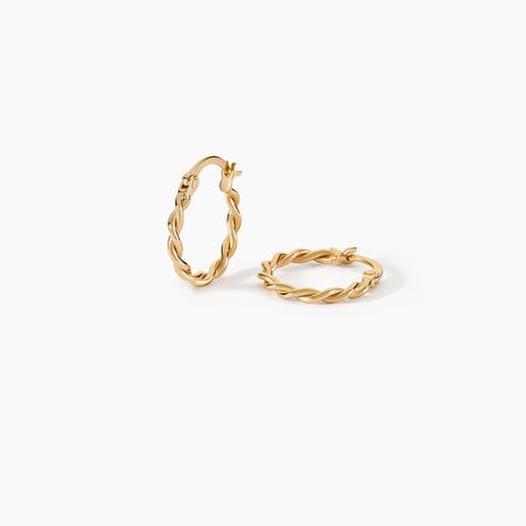 Créoles Intertwined Plaqué Or Jaune - Créoles Femme | Marc Orian