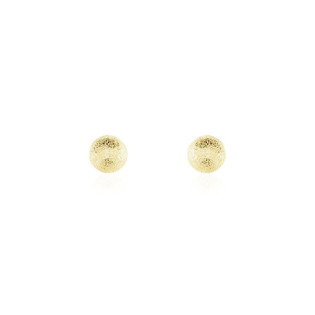 Boucles D'oreilles Puces Fidelia Boule Sablee Or Jaune - Puces Femme | Marc Orian