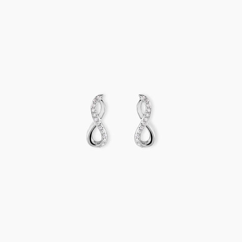 Boucles D'oreilles Puces Osanna Or Blanc Diamants - Puces Femme | Marc Orian