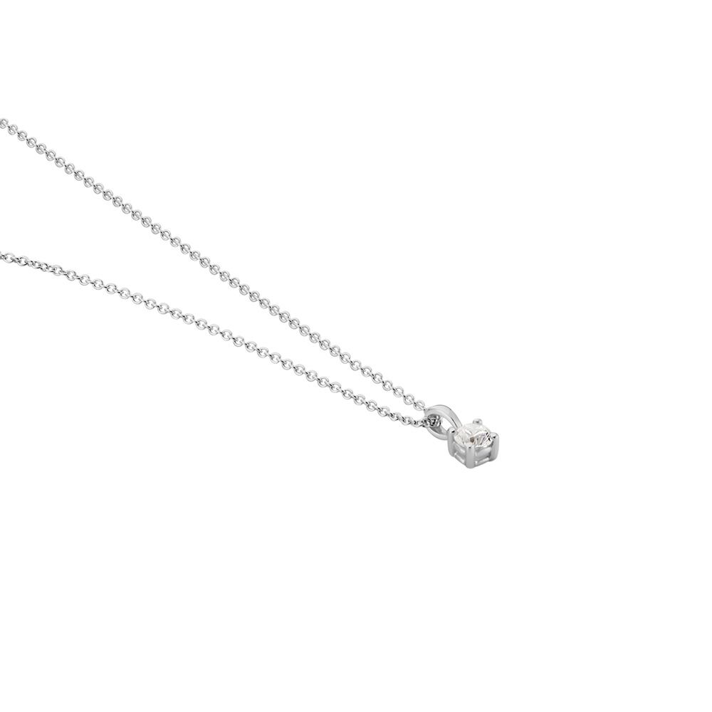 Collier Alexandra Or Blanc Diamant - Colliers solitaires Femme | Marc Orian