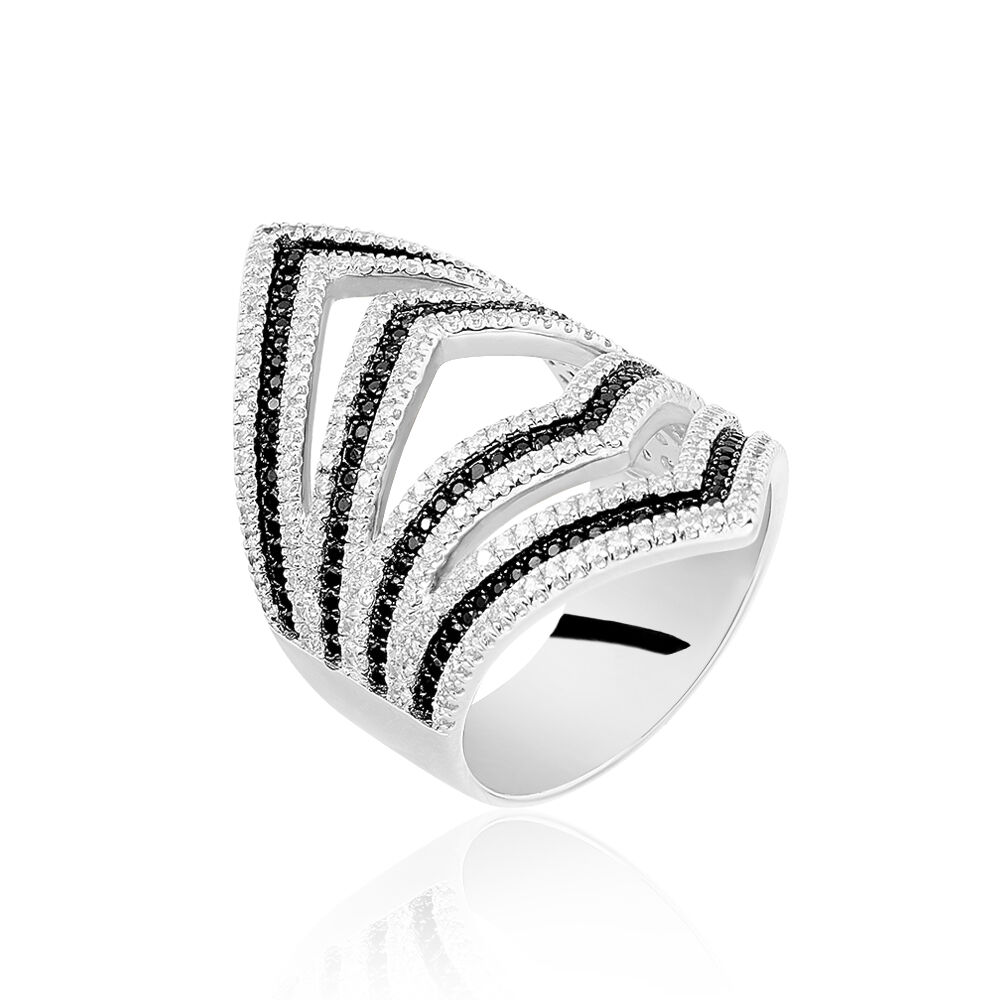 Bague Iluna Argent Blanc Oxyde De Zirconium - Bagues avec pierre Femme | Marc Orian
