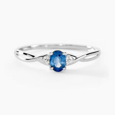 Bague Cassie Or Blanc Saphir Et Diamant - Bagues Solitaire Femme | Marc Orian