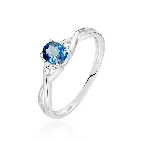 Bague Cassie Or Blanc Saphir Et Diamant - Bagues Solitaire Femme | Marc Orian
