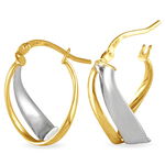 Cr&eacute;oles Ayliz Or Bicolore - Cr&eacute;oles Femme | Marc Orian