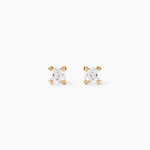 Boucles D'oreilles Puces Or Jaune Doreen Oxydes De Zirconium - Puces Famille | Marc Orian