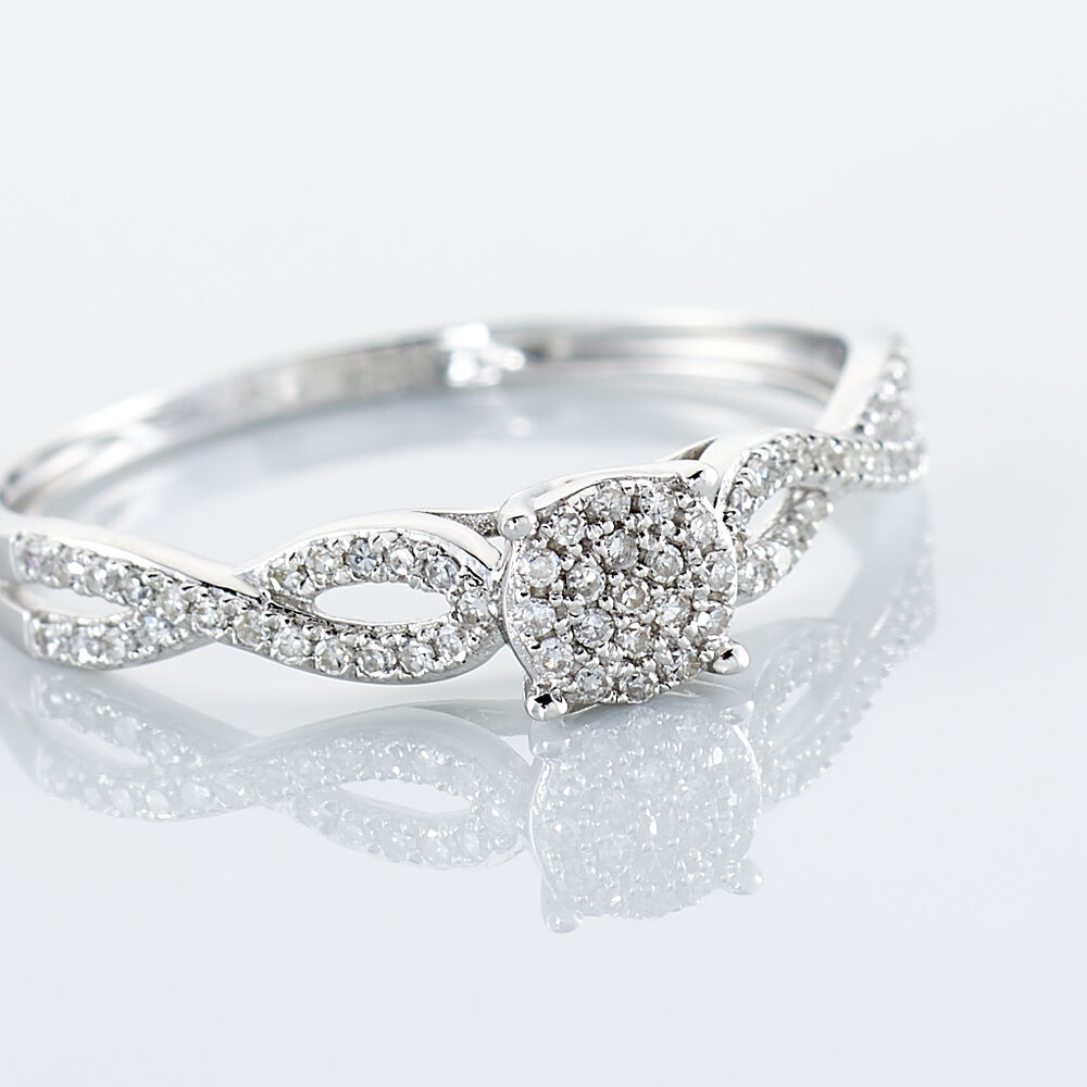 Bague Roseline Or Blanc Diamant - Solitaires Femme | Marc Orian