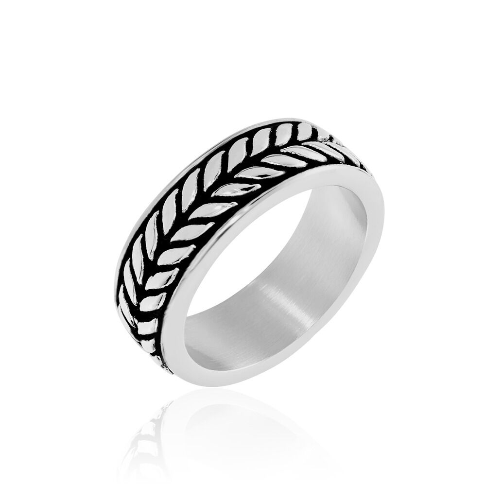 Bague Acier Blanc Gordon - Bijoux fantaisie Homme | Marc Orian