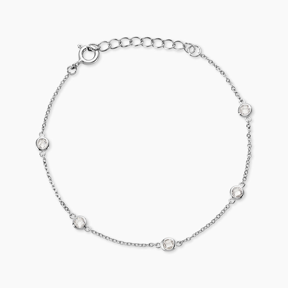 Bracelet Sylvette Argent Blanc Oxyde De Zirconium - Bracelets fantaisie Femme | Marc Orian