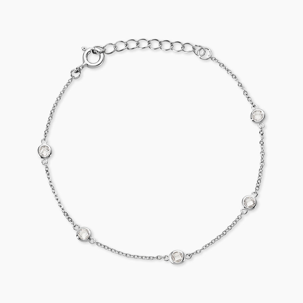 Bracelet Sylvette Argent Blanc Oxyde De Zirconium - Bracelets fantaisie Femme | Marc Orian