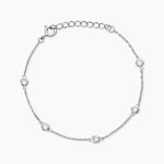 Bracelet Sylvette Argent Blanc Oxyde De Zirconium - Bracelets fantaisie Femme | Marc Orian