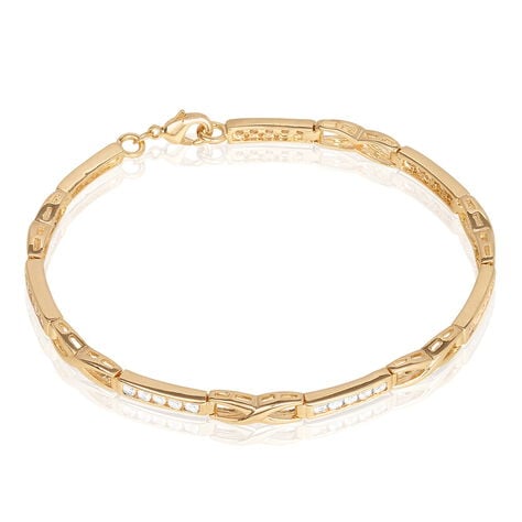Bracelet Jonc Epiphanieae Plaqué Or Jaune Oxyde De Zirconium - Bracelets chaînes Femme | Marc Orian