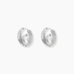 Cr&eacute;oles Guess Crazy Earrings Acier Blanc Oxyde De Zirconium - Cr&eacute;oles Femme | Marc Orian