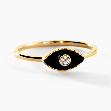 Bague Matiasma Or Jaune Onyx Diamant - Bagues avec pierre Femme | Marc Orian