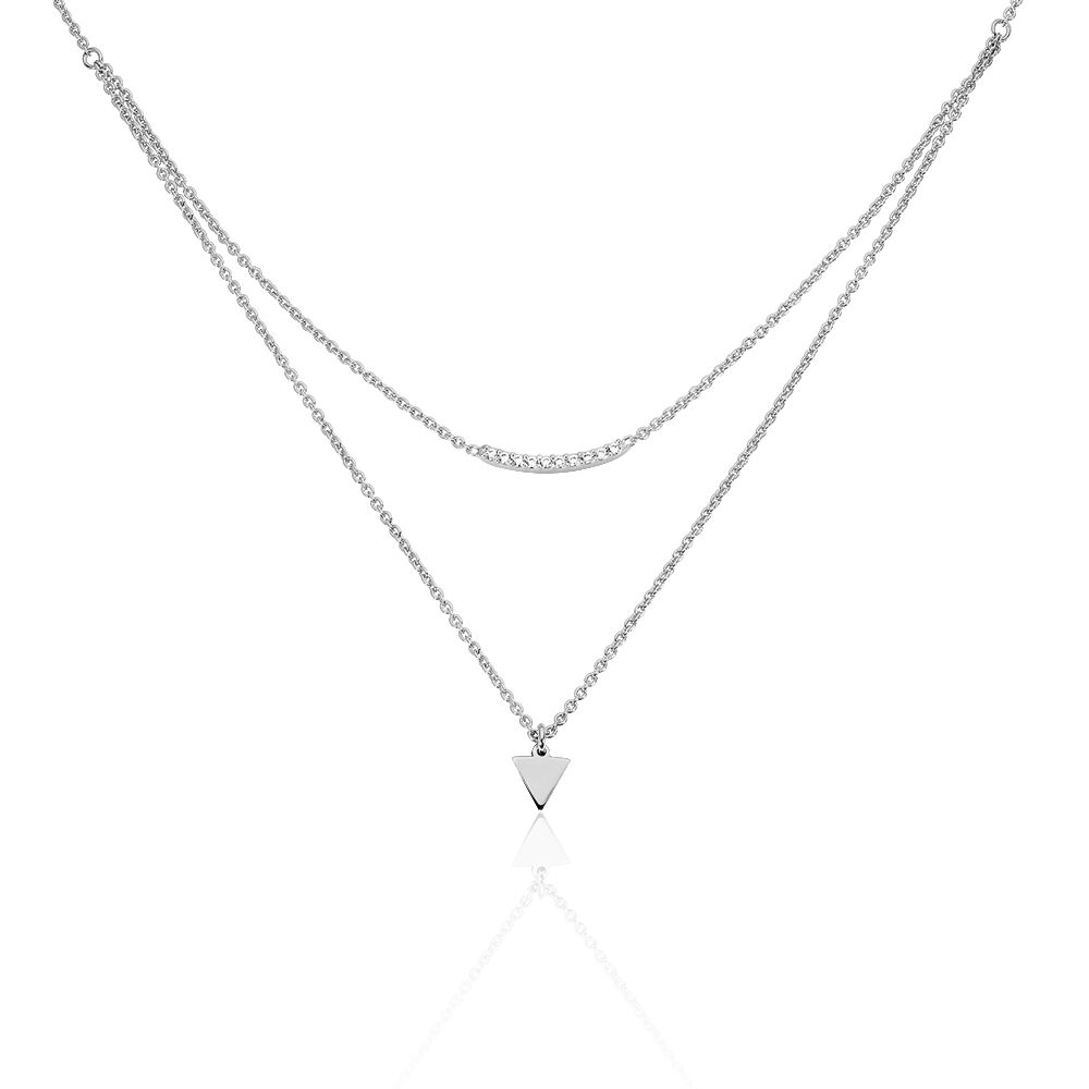 Collier Nuta Argent Blanc Oxyde De Zirconium - Colliers multirangs Femme | Marc Orian
