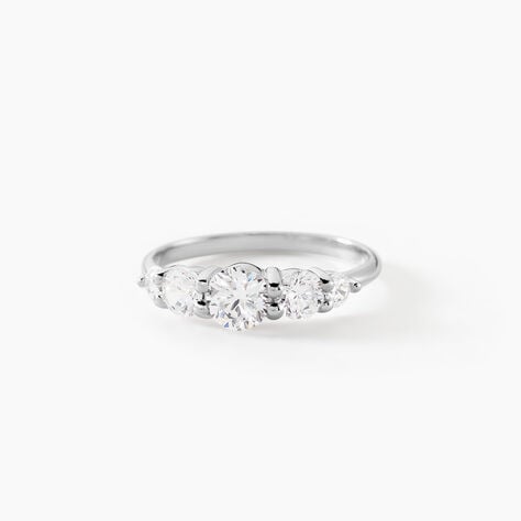Bague Or Blanc Sibyllina Oxydes De Zirconium - Solitaires Femme | Marc Orian
