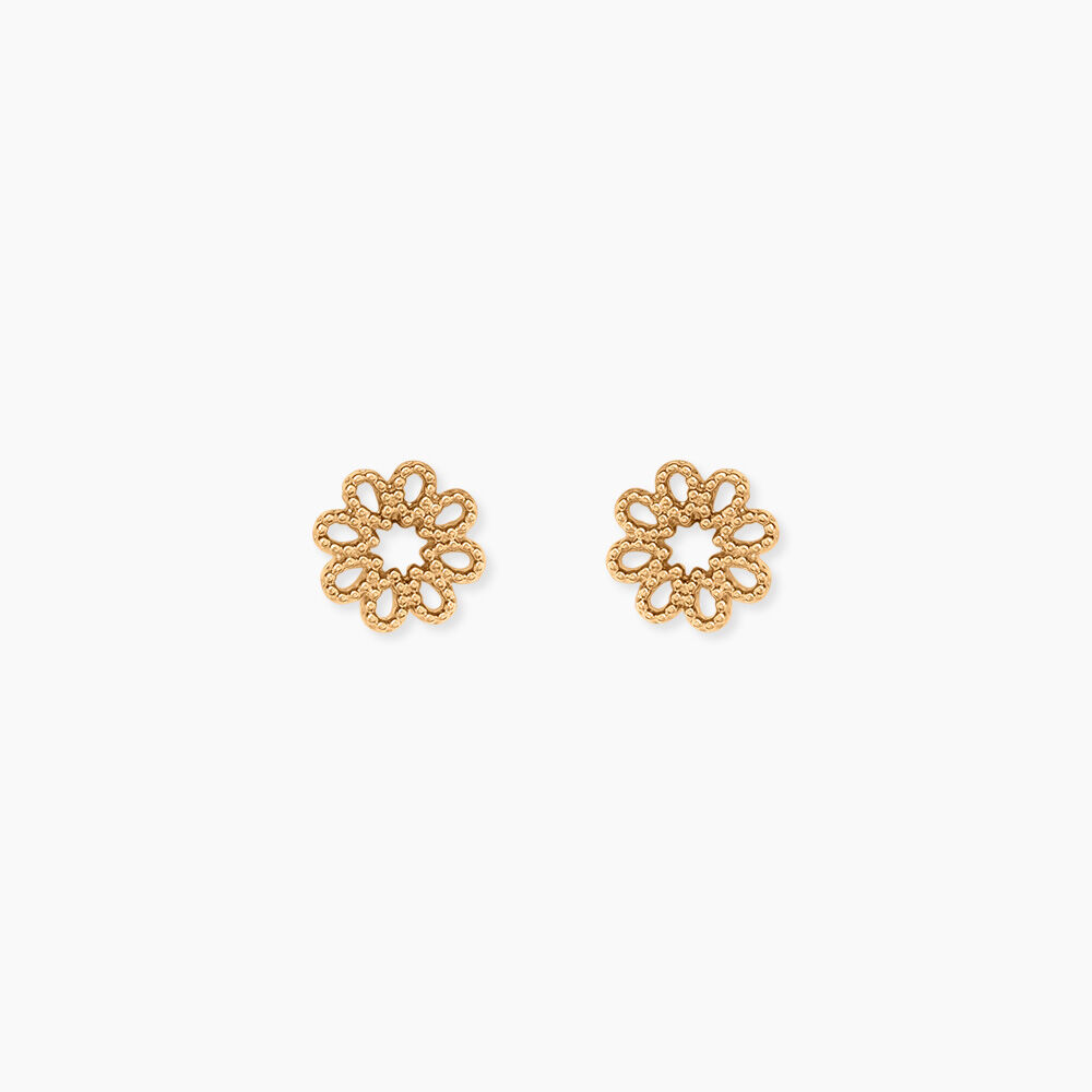 Boucles D'Oreilles Puces Tianna Plaqu&eacute; Or Jaune - Puces Femme | Marc Orian