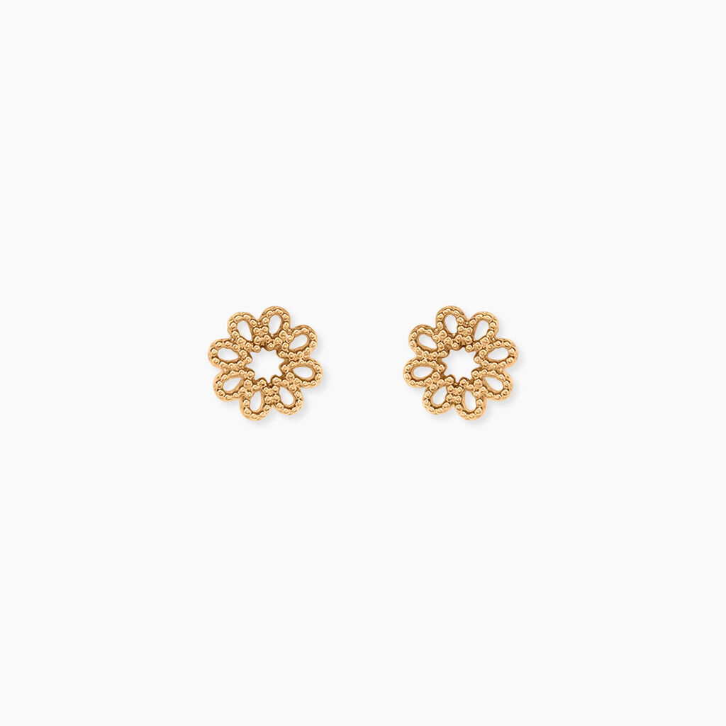 Boucles D'Oreilles Puces Tianna Plaqu&eacute; Or Jaune - Puces Femme | Marc Orian