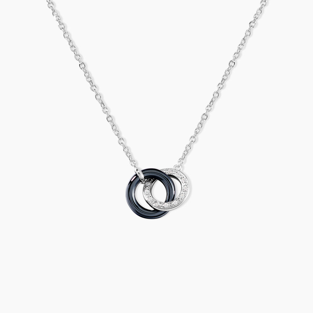 Collier Dina Argent Blanc Céramique Et Oxyde De Zirconium - Colliers avec pierres Femme | Marc Orian