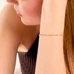 Bracelet Susy Acier Jaune - Bracelets cha&icirc;nes Femme | Marc Orian