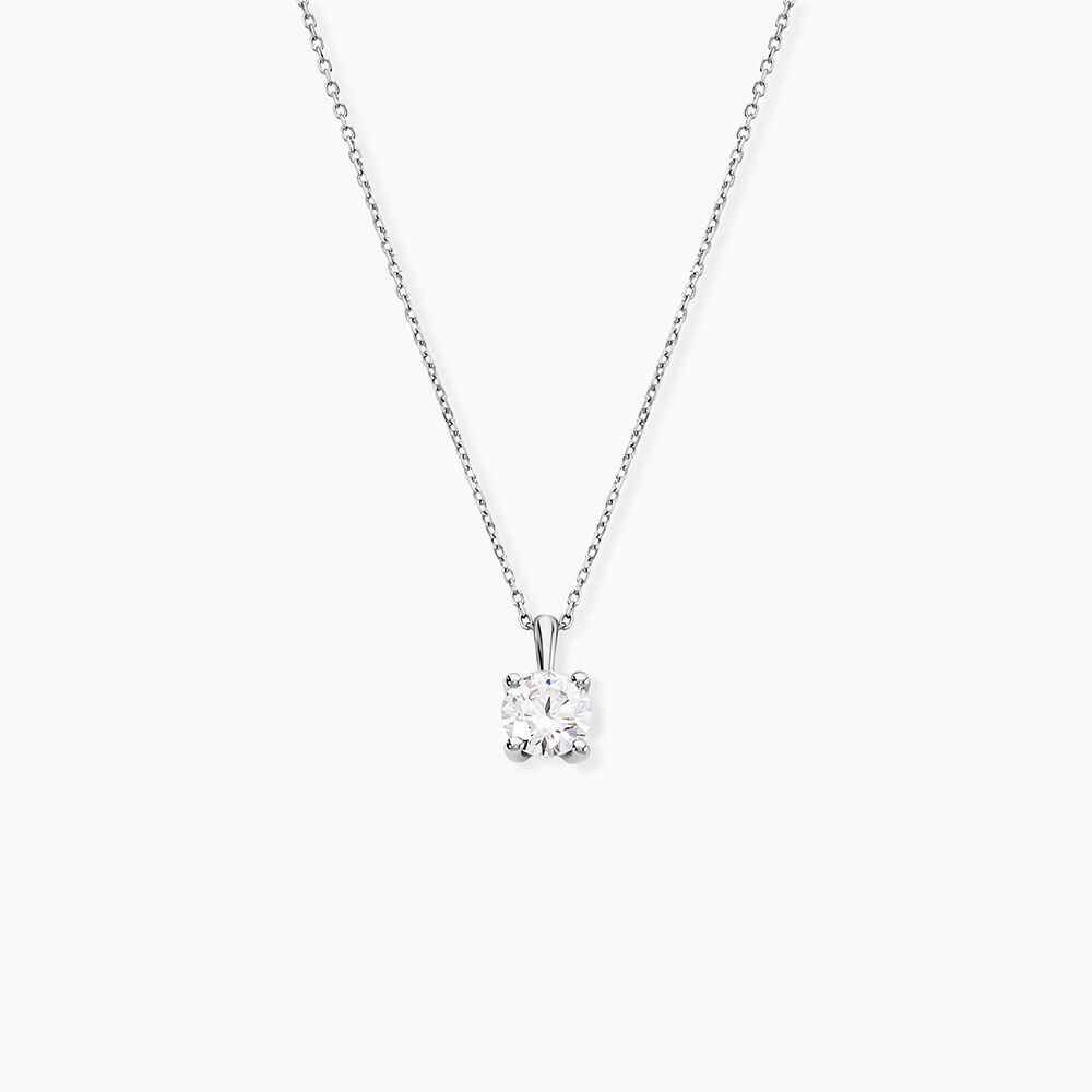 Collier Aphrodite Or Blanc Diamant Synthetique - Colliers avec pierres Femme | Marc Orian