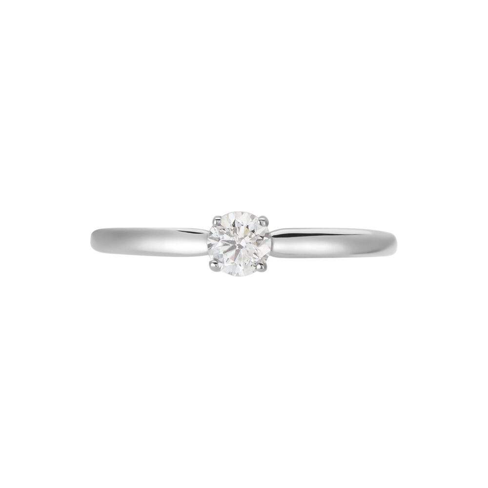 Bague Solitaire Or Blanc Flora Diamant - Solitaires Femme | Marc Orian