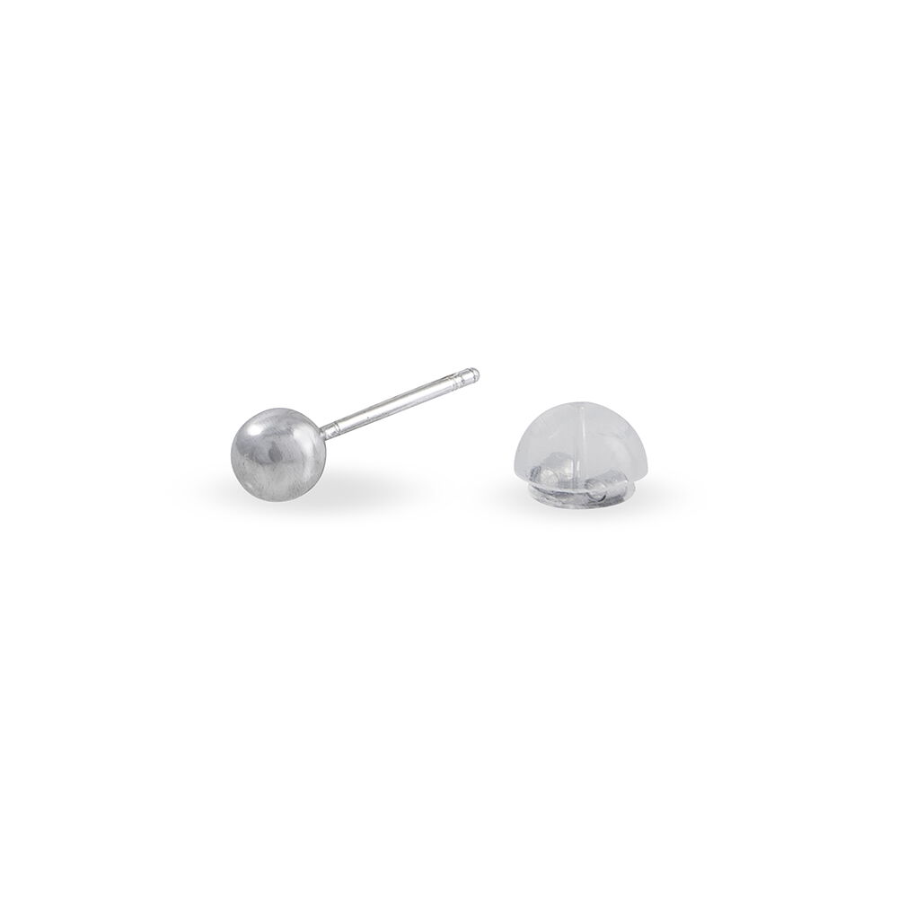 Boucles D'oreilles Puces Fidelia Boule Or Blanc - Puces Femme | Marc Orian