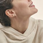 Boucles D'oreilles Puces Vrille Ovale Or Blanc Topaze - Puces Femme | Marc Orian