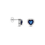 Boucles D'oreilles Puces Argent Blanc Sphinx Pierre - Puces Femme | Marc Orian