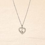 Collier Sweet Heart Or Blanc Diamant - Colliers avec pierres Femme | Marc Orian