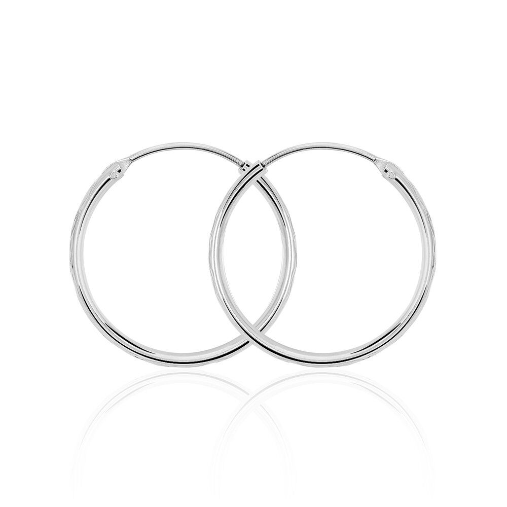 Créoles Argent Blanc Najiha - Créoles Femme | Marc Orian