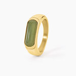 Bague Dannie Acier Jaune Aventurine - Bijoux fantaisie Femme | Marc Orian