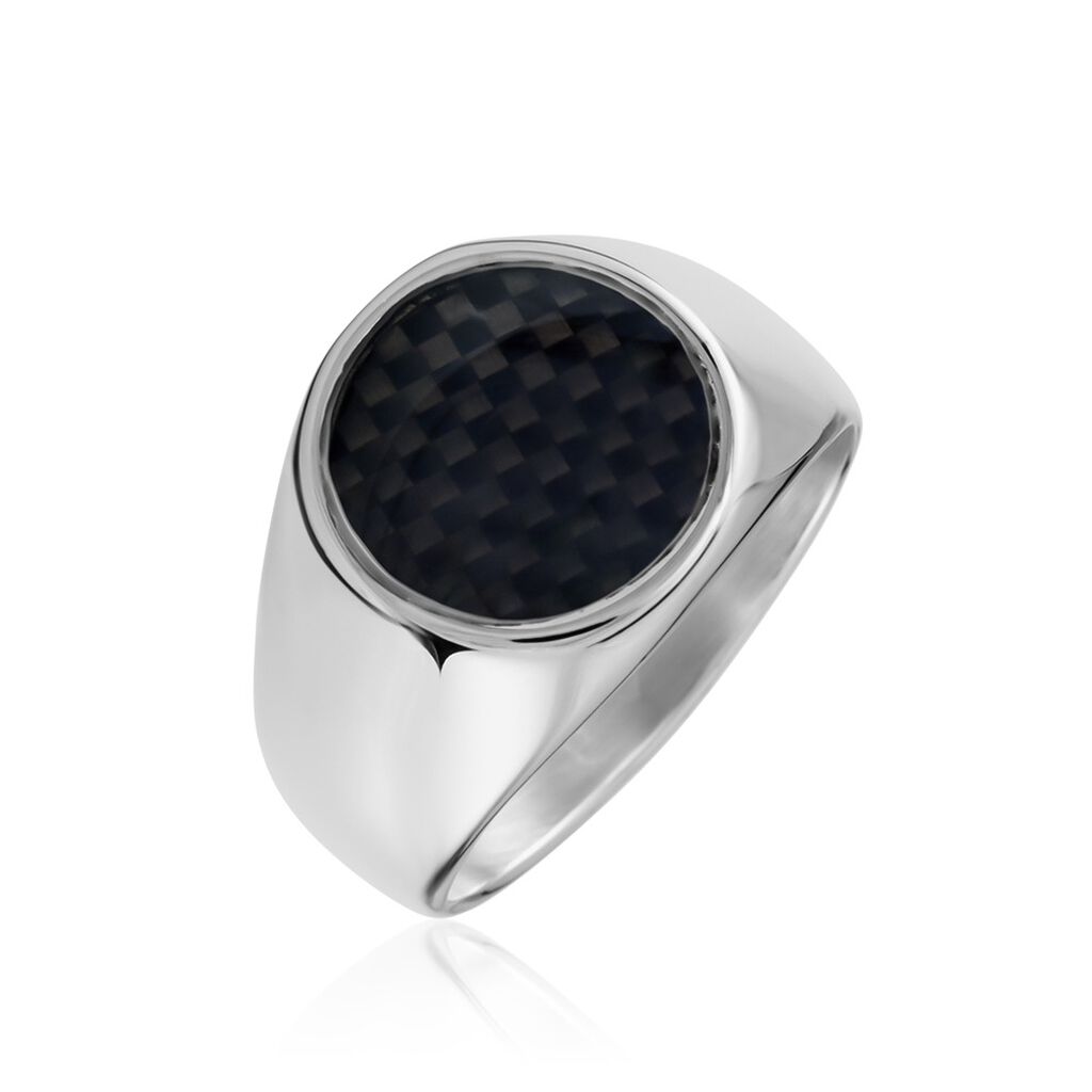 Bague Jourdan Homme Arecibo Acier Blanc Carbone - Bijoux fantaisie Homme | Marc Orian